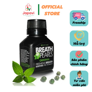 Viên Uống Thơm Miệng Breath Pearls 50 orihiro Viên Úc Chính Hãng Khử mùi hôi miệng
