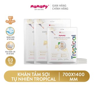 Khăn tắm Mamamy Tropical tiện lợi chất liệu 100% sợi tư nhiên và rayon