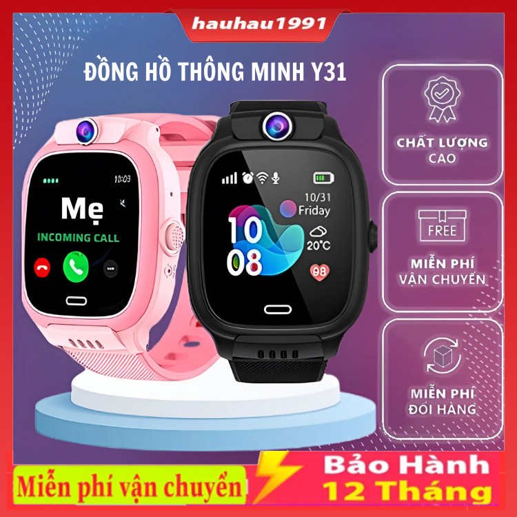 Đồng hồ thông minh Y31 / Y36 / Y92 phiên bản lắp sim nghe gọi định vị  ,đồng hồ thông mình trẻ em hỗ