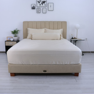 Bộ 4 món drap áo gối Tencel Jun Store Cool Plus màu be nhiều kích thước (không kèm mền)