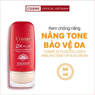 Kem chống nắng Cosme 2X Plus Collagen Arbutin Tone Up Sun Cream 50ml CKCN01