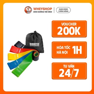 [Freeship] Bộ 5 dây kháng lực tập mông toàn diện Mini Band - Monster