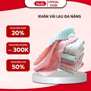 Khăn lau 2 mặt đa năng, khăn lau bếp mềm mịn, hút nước