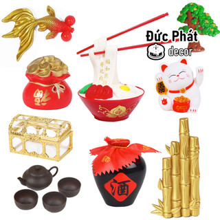 Mèo thần tài trang trí tết