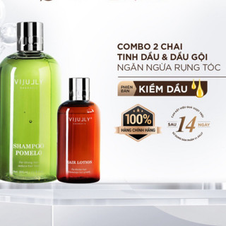 Bộ Dầu Gội & Xịt Giảm Rụng - Mọc Tóc VIJULLY Dầu Gội Bưởi và Xịt Tinh Dầu Bưởi 