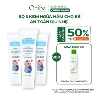 Combo 3 Kem Ngừa Hăm, Ngăn Ngừa Rôm Sảy Cho Bé Oribe