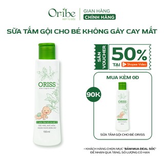 Sữa Tắm Gội Hằng Ngày Cho Bé Dịu Nhẹ Không Cay Mắt Oribe (chai 150ml)