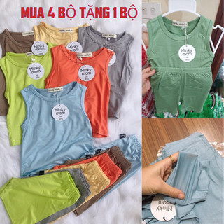 [Hàng QC loại 1] Bộ ba lỗ cho bé COMIMO Bộ ba lỗ thun lạnh Minky Mom trơn basic cho bé trai bé gái size từ 5-18kg