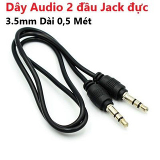 Dây audio 2 đầu jack đực 3.5mm dài 0,5 mét