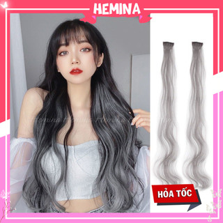 Tóc giả Hemina highlight kẹp xoăn nhiều màu phong cách cá tính năng động CM12