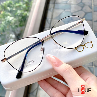 Gọng kính cận mắt mèo cao cấp nữ thiết kế kim loại màu sắc cá tính thanh lịch Liup Eyewear LU8615