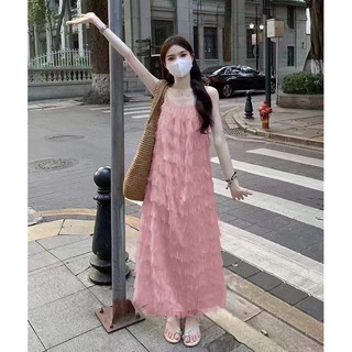 váy tơ tầng dây