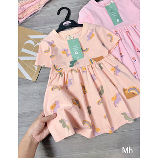 Set 2 váy H..M hình hoa thú cam hồng