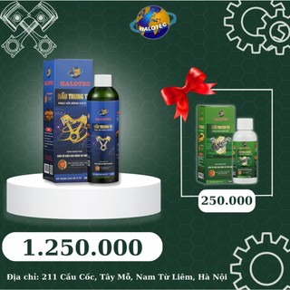 Dầu trung tu Halotec 200ml làm sạch, mạ ion crom, phủ siêu bóng Δ12, phục hồi động cơ 4–8L dầu, bền mạnh đến 30.000km.