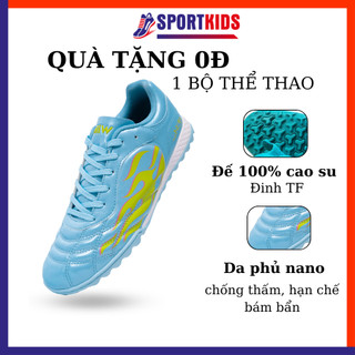 Giày bóng đá trẻ em wika hd14 elite, giày đá banh trẻ em hoàng đức, da phủ nano chống thấm, thoáng khí