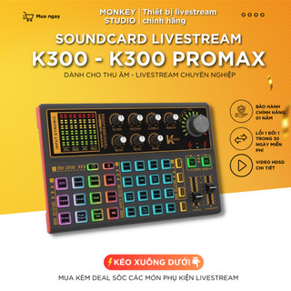 Sound Card K300 Chính Hãng Dành Cho Thu Âm, Hát Livestream, Monkey Studio