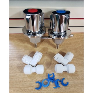 Combo 2 Cút Nối Dây 6mm (1 Cút Góc & 1 Cút Thẳng) - Kết Nối Vòi, Van Nóng Lạnh Máy Lọc Nước RO