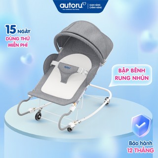 Ghế bập bênh cho bé AutoRu, ghế nhún cho bé sơ sinh có bánh xe đẩy, đạt chuẩn xuất khẩu châu Âu