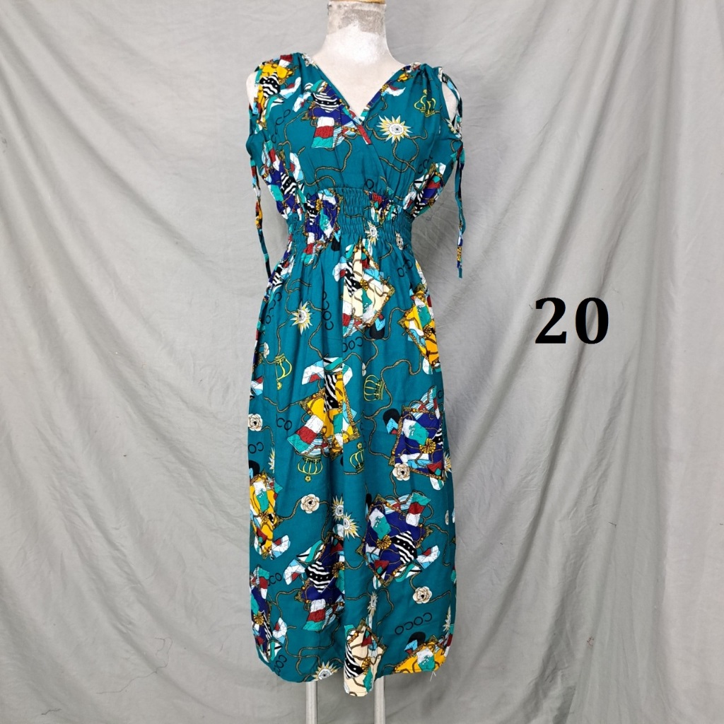 Maxi rút vai đắp chéo-Tole thái