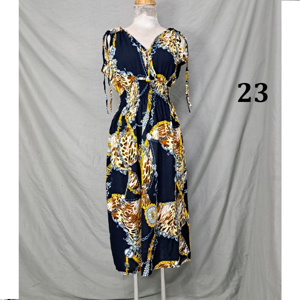 Maxi rút vai đắp chéo-Tole thái