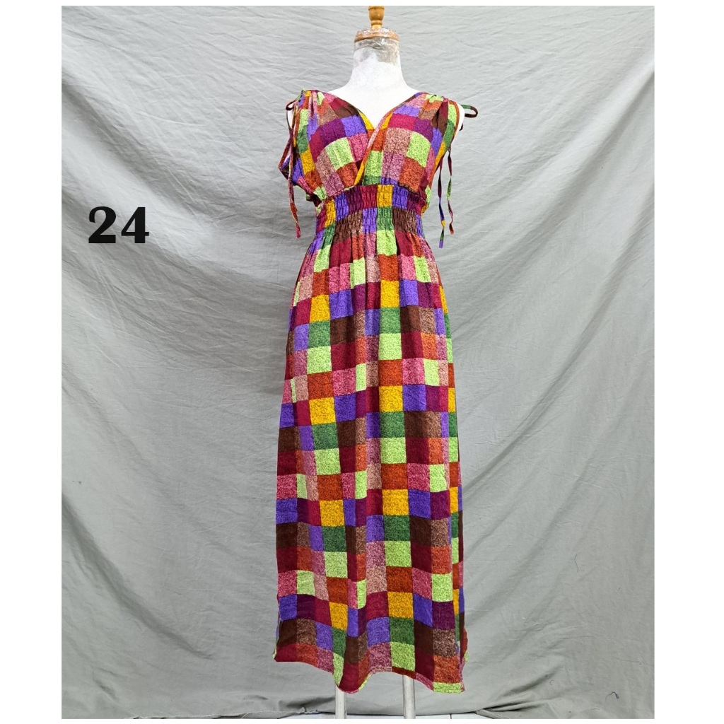 Maxi rút vai đắp chéo-Tole thái