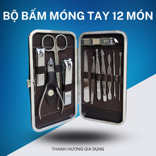 Bộ bấm cắt móng tay 12 món thép cao cấp không gỉ