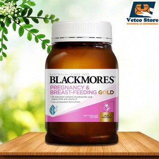 Vitamin Tổng Hợp Cho Bà Bầu và Mẹ Cho Con Bú Blackmores Pregnancy & Breast-Feeding Gold Lọ 180 Viên