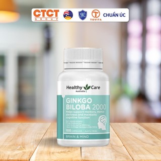 Viên uống bổ não Healthy Care Ginkgo Biloba 100 viên