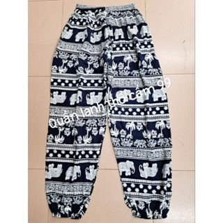 Quần lanh thổ cẩm bo gấu size đại 60-70 kg , quần lanh dài thổ cẩm ( lanh lụa)