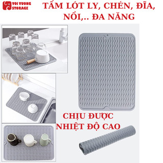 Tấm úp chén đĩa ly dụng cụ nhà bếp ráo nước đa năng chịu nhiệt