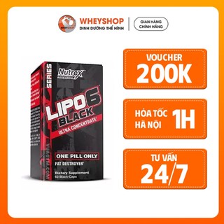 Viên uống hỗ trợ tăng cường trao đổi chất Nutrex Lipo 6 Black (60 viên) - WHEYSHOP VN