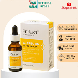 Serum Karmel dưỡng trắng sáng da, mờ nám Vitamin C + Arbutin Brightening Serum PRE TASA  30ml