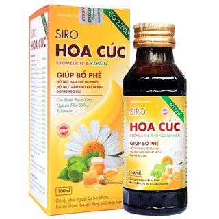 Siro ho Hoa Cúc, hỗ trợ hạn chế ho nhiều, giảm tăng tiết đờm dãi