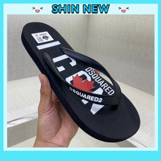 Dép Tông Nam DSQ xỏ ngón chữ ICON Hoạ Tiết Lá Phong cực chất hè 2024 thích hợp đi biển, đi dạo phố, du lịch size 38-43