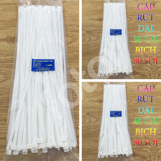 Cáp rút trắng dài 40cm, 50cm - bịch 80 sợi
