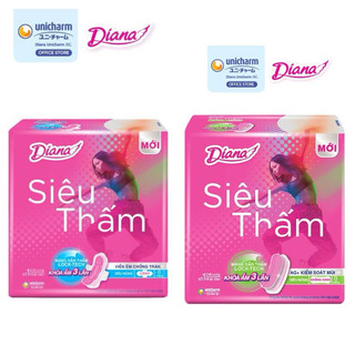 Gói 8 miếng băng vệ sinh diana siêu thấm siêu mỏng cánh - không cánh