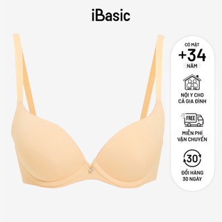 Áo ngực nữ có gọng mút dày trơn phối màu viền cup T-shirt iBasic BRAW154