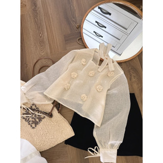 SET ÁO BE ĐÍNH HOA CỘT TAY + CHÂN VÁY ĐEN