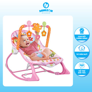 Ghế rung rocker cao cấp cho bé đa chế độ, ghế bập bênh nằm chơi chính hãng