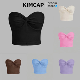 Áo ống xoắn ngực croptop, viền silicon chống tụt 12 màu (Hàng Auth)