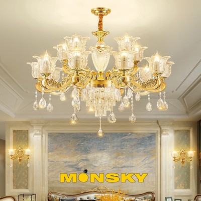 Đèn chùm Led MONSKY A6 chế độ sáng tiết kiệm năng lượng có kèm bóng LED đui xoáy tiện dụng