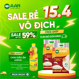 Combo 2 túi gạo st24 5kg - thương hiệu gạo a an