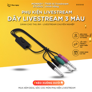 Dây Livestream Điện Thoại 3 Màu, PK Nói Chuyện Đàm Thoại 2 Chiều Dùng Cho Thu Âm Livestream Ca Hát
