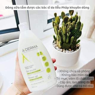 Sữa tắm Aderma shower gel hydra protective cực lành tính cho da nhạy cảm ( cho người lớn )