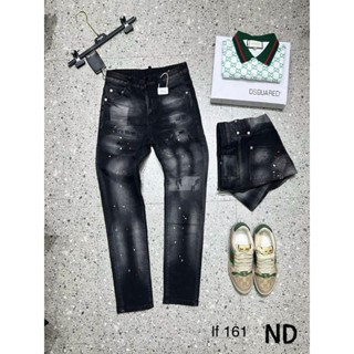  Quần jean nam Dsquared2 like au new 2024 màu đen vảy sơn Quần bò DSQ2 vảy sơn màu đen LF161 