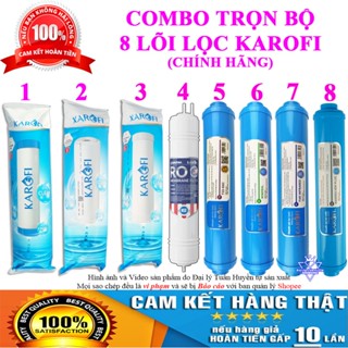 Trọn bộ Combo 8 lõi lọc nước Karofi chính hãng 12345678 [Lõi RO Đúc Mỹ - Hàn Quốc]