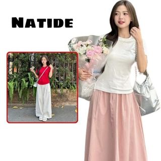 Áo thun babytee trơn form ôm body cổ tròn chất zip lông natide_store - fg061