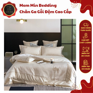 Bộ chăn ga sateen 100s cao cấp phong cách tối giản sang trọng - memminbedding