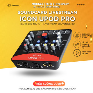 Sound Card Icon Upod Pro Chính Hãng, Dành Cho Thu Âm Hát Livestream, Monkey Studio