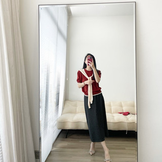 CHÂN VÁY JEAN CHẤM BI MỀM